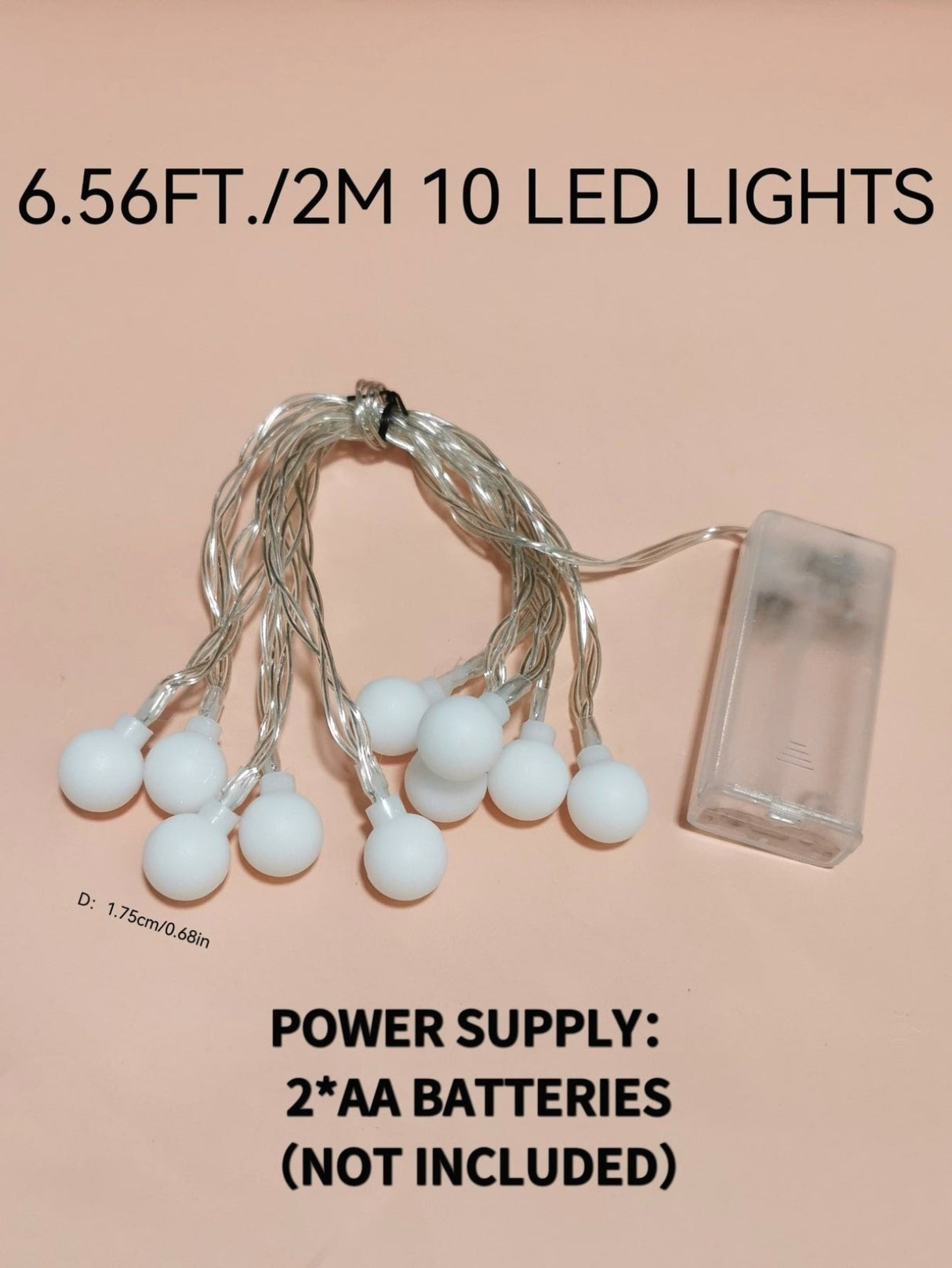 7 Color String Light with 40pcs Ball Shaped Bulb 1pc - Novelty Lighting