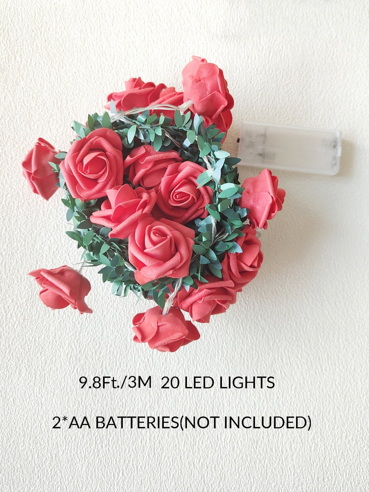 Artificial Rose Vine String Light 1pc - Novelty Lighting