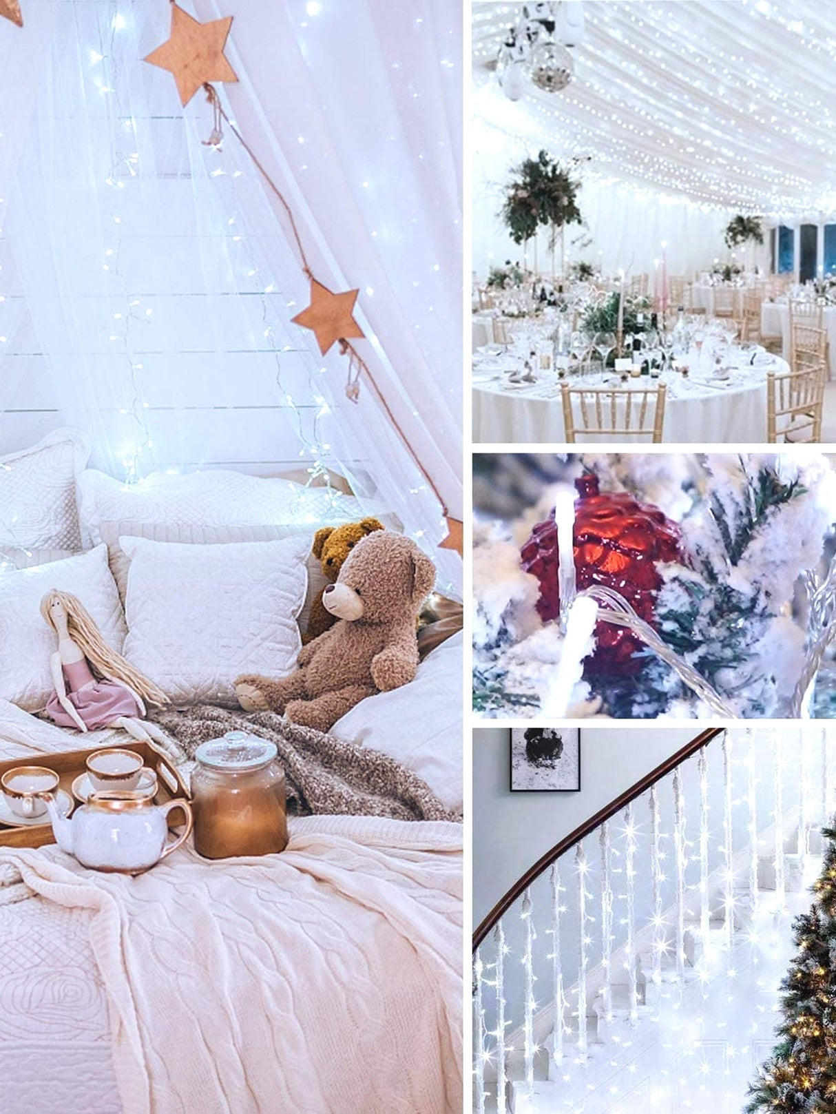 Decorative String Light with 50pcs Bulb Curtain - Novelty Lighting