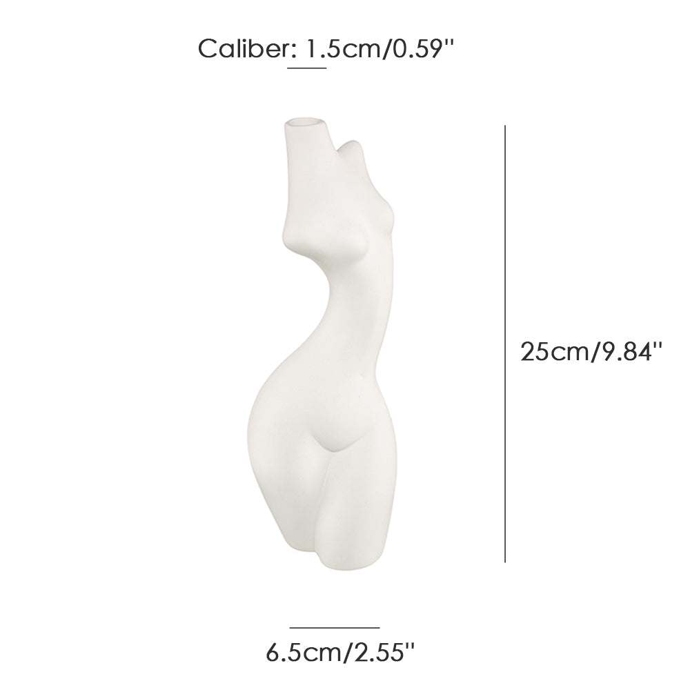Body Vase, Ceramic Butt Vase, Female Body Vase, Body Art Vase, Female Form Vase, Off-White Decorative Vase