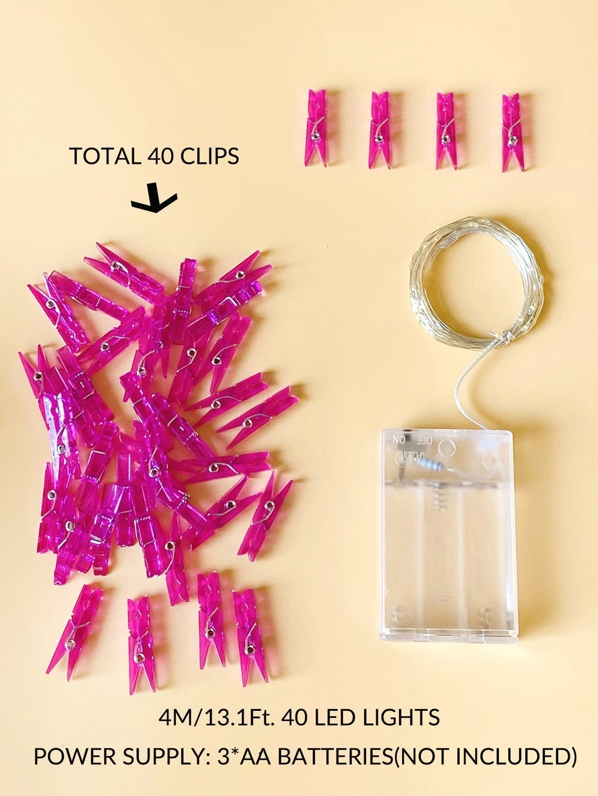 40m String Light with 40pcs Clip 1pc - Novelty Lighting