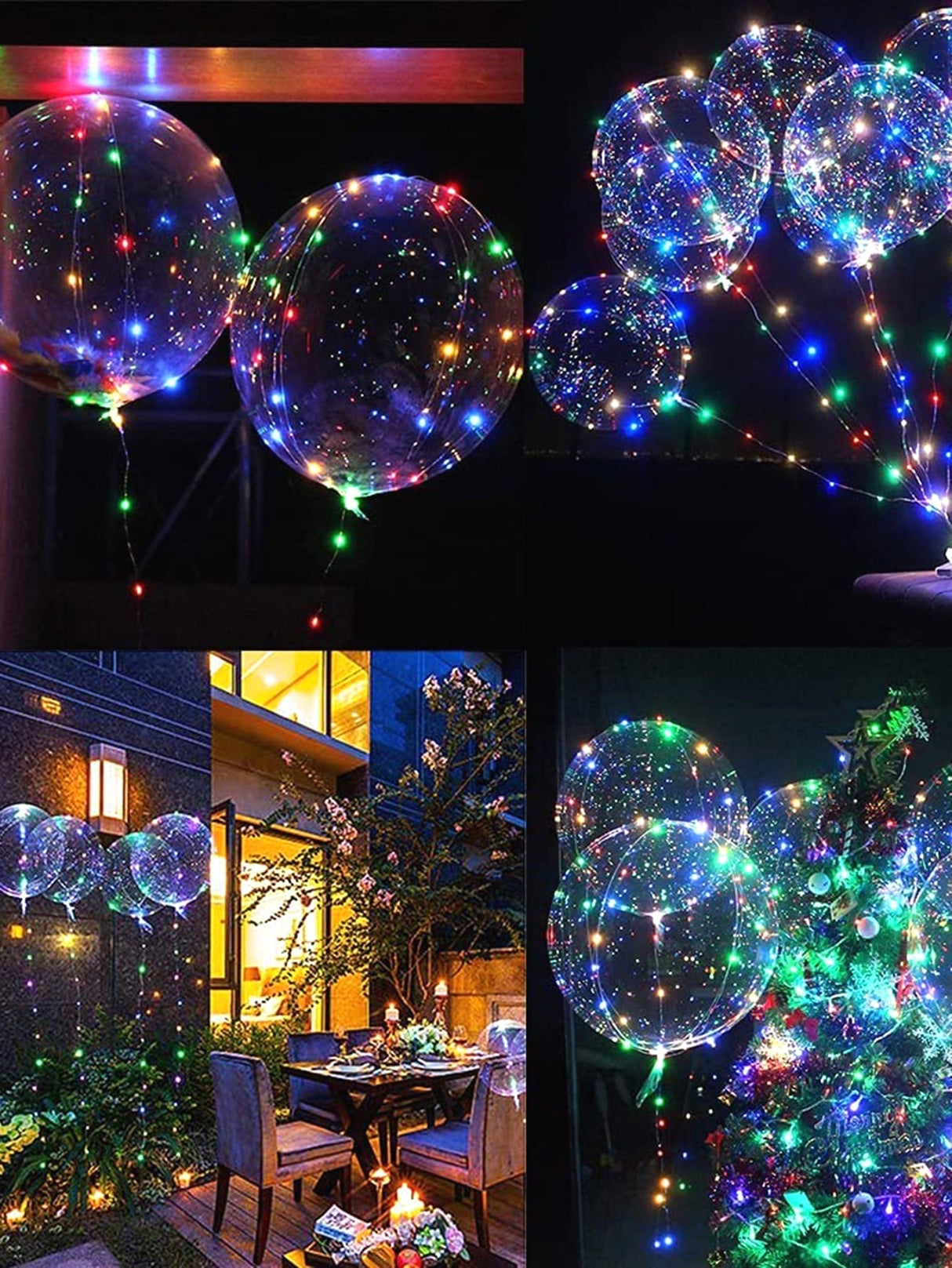 Copper String Light with Balloon 3pcs - Novelty Lighting