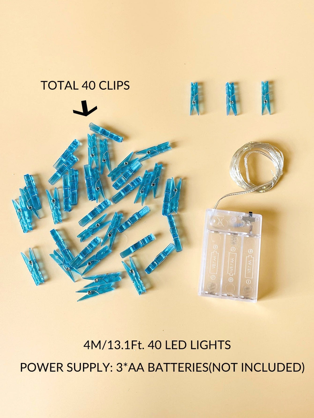 40m String Light with 40pcs Clip 1pc - Novelty Lighting