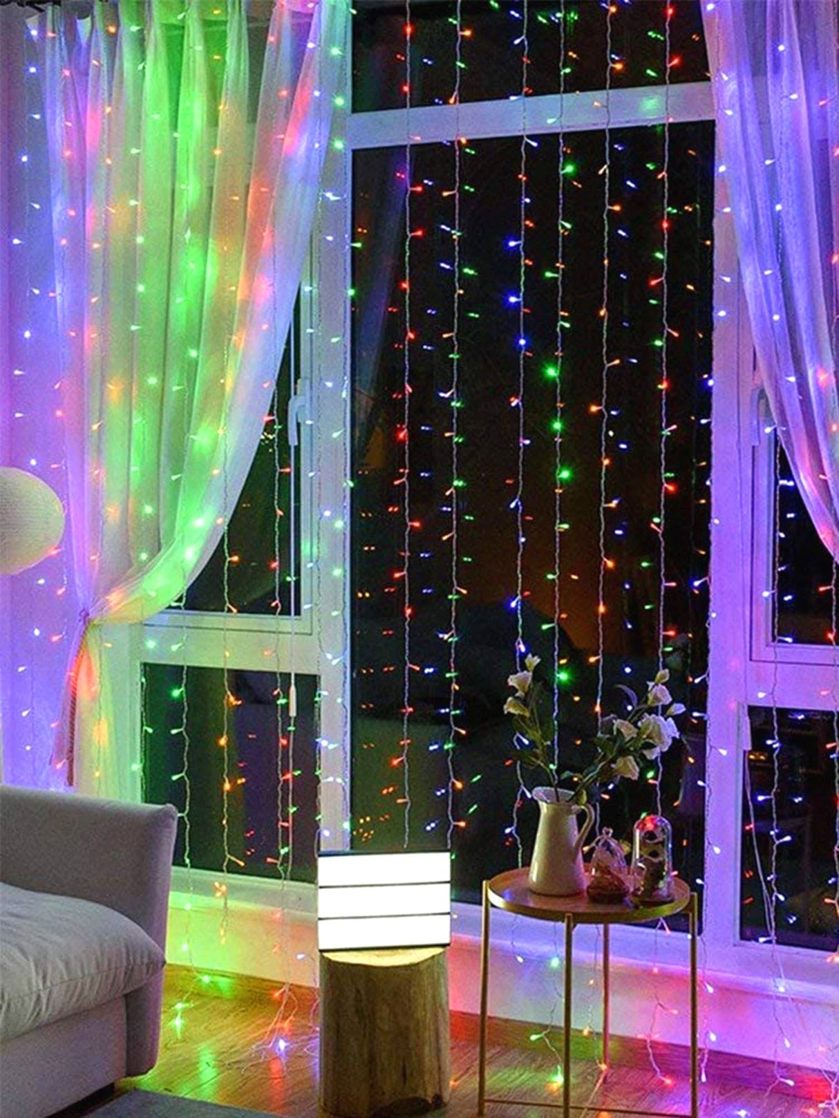 Decorative String Light with 50pcs Bulb Curtain - Novelty Lighting