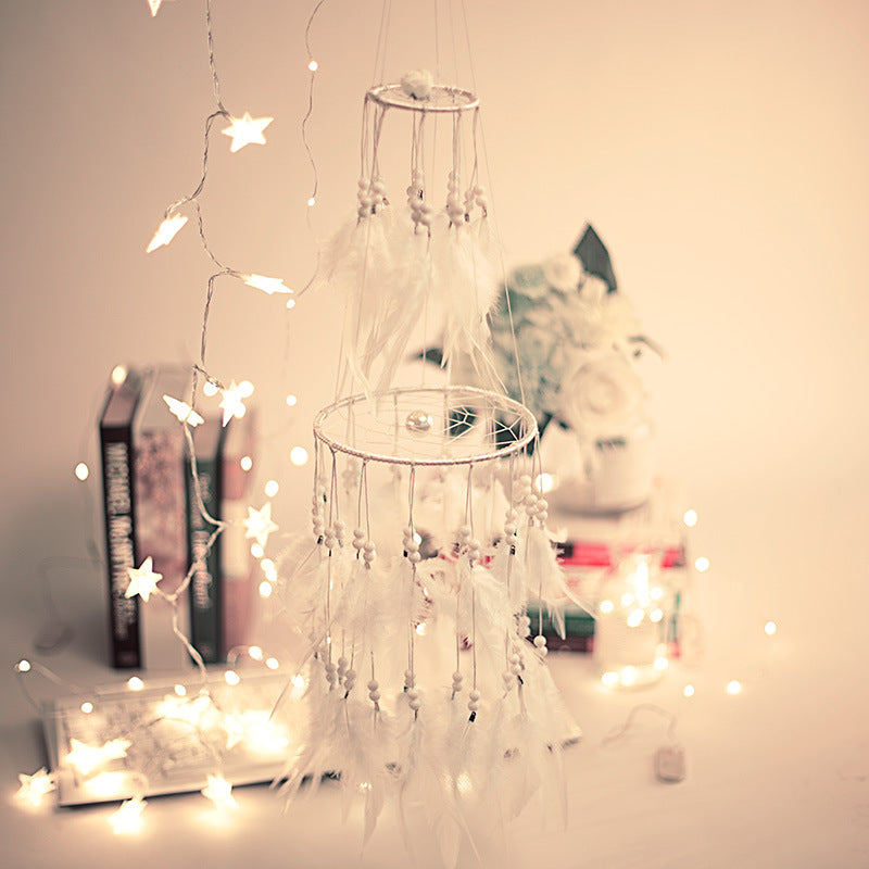 White Double-Deck Dream Catcher