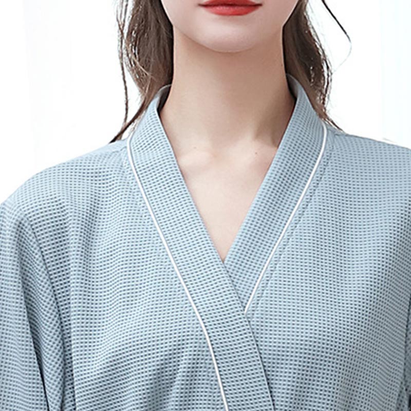 3/4 Sleeve Waffle Weave Pajama Bathrobe