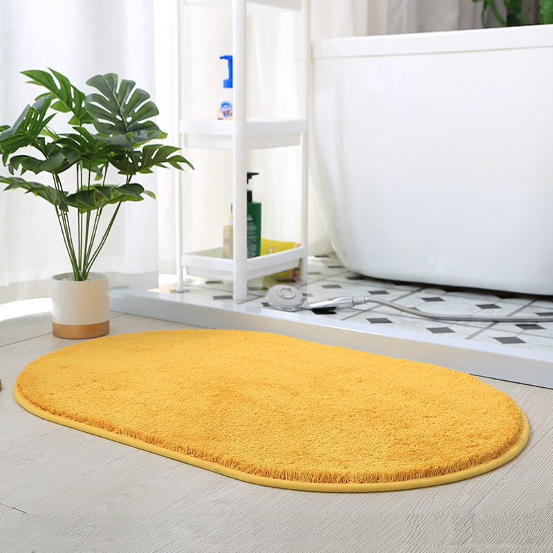 Feblilac Semicircle Solid Grey Tufted Bath Mat, Multiple Sized Soft Plush Water-Absorbent, Anti Slip Toilet Mat, Soft Thick Bathroom Carpet, Pure Bathroom Mats, Simple Best Bath Rugs, Hot Shower Mat Non Slip, Toilet Rug
