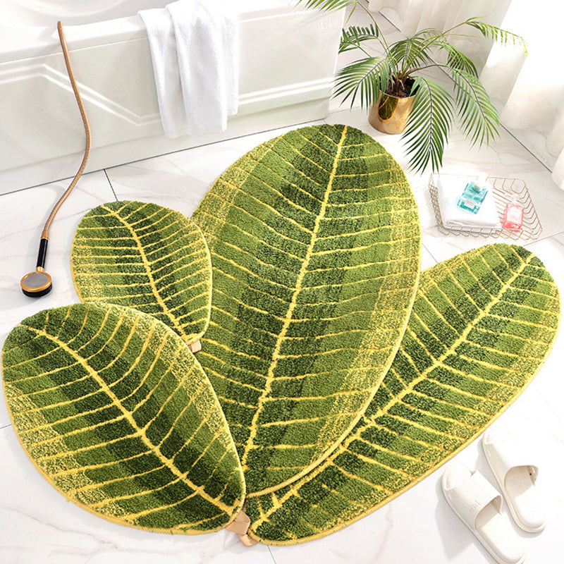 green bath mat