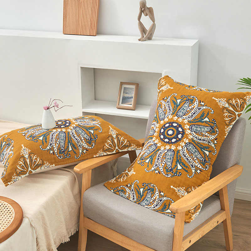 Bohemian Cotton Flower Pillow Towel (2PCS)