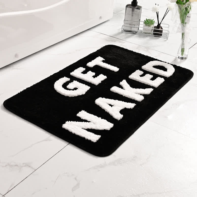 "GET NAKED" Soft Non-Slip Bathroom Rug