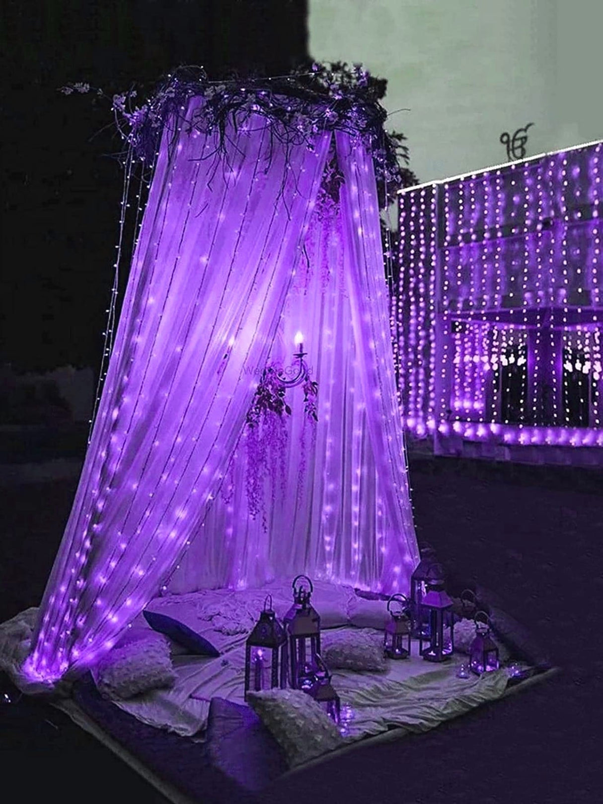 Decorative String Light with 50pcs Bulb Curtain - Novelty Lighting