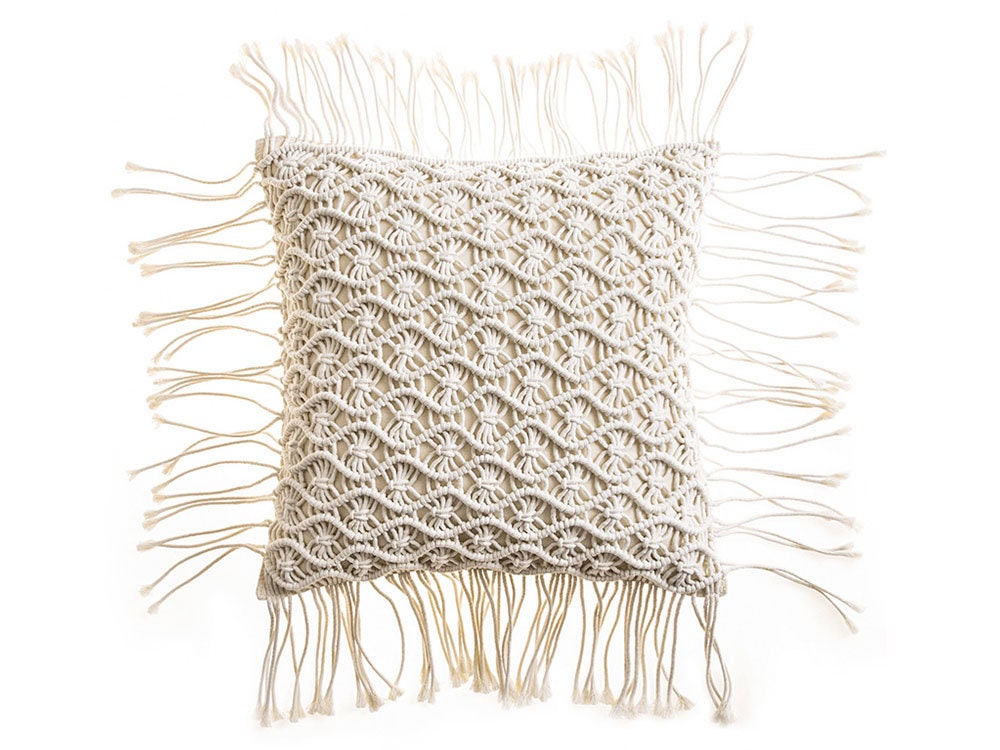 Macrame Tassels Pillow Cover, Handmade Pillowcase