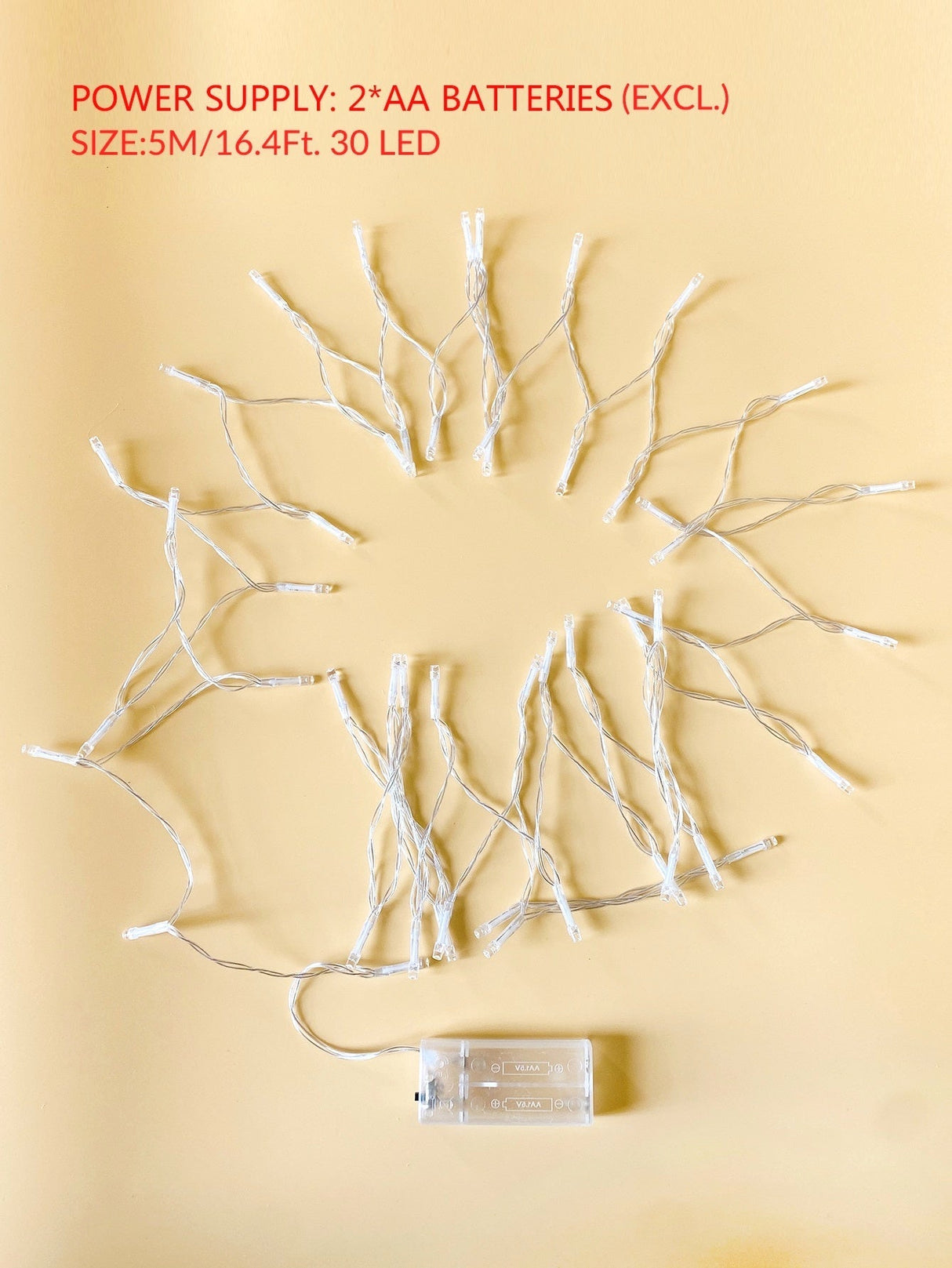 5m Curtain Decorative String Light with 50pcs Bulb 1pc - Novelty Lighting