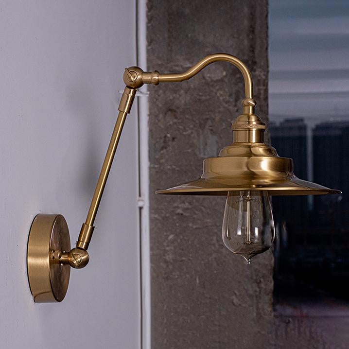 Brass Gooseneck Wall Light