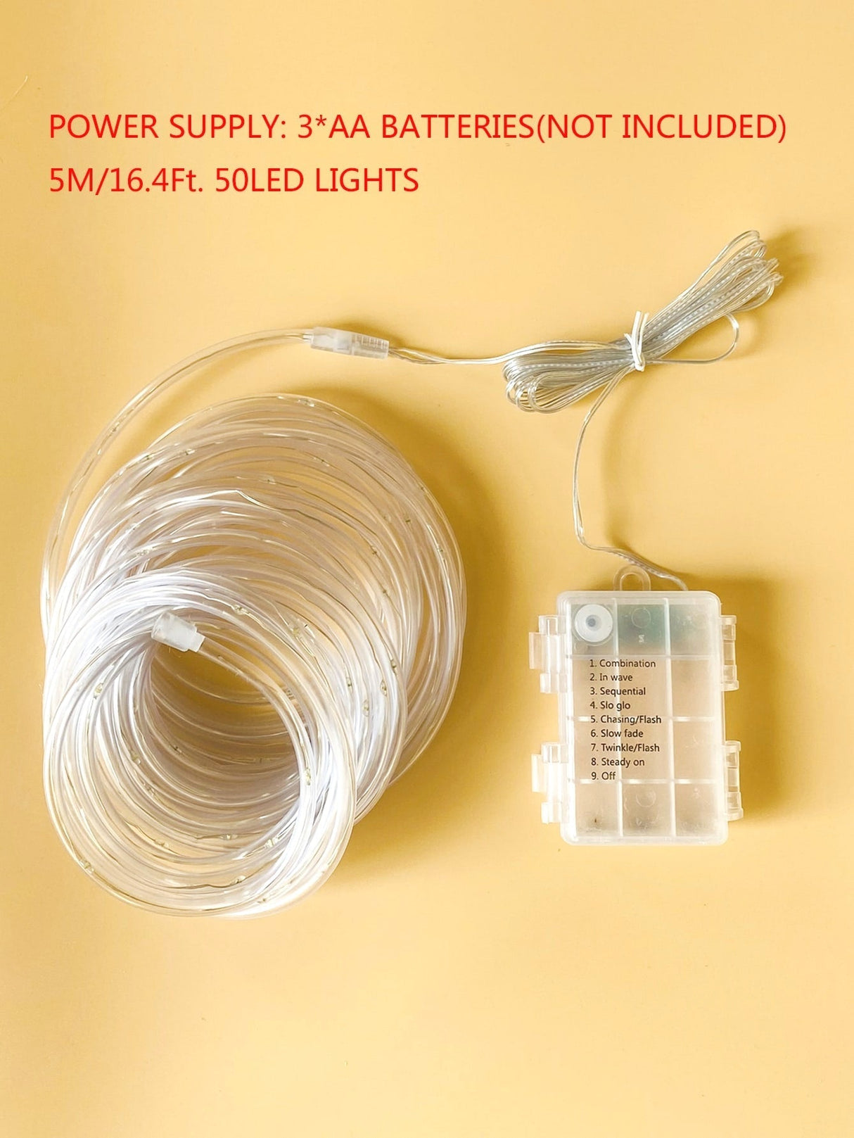 5m Waterproof String Lights with 8 Modes with 50pcs Bulb 1pc - Novelty Lighting