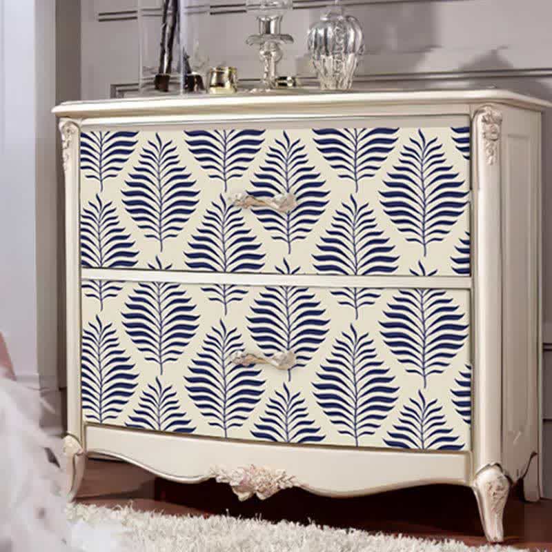 Blue Botanical Pattern Peel & Stick Wallpaper (1 roll)