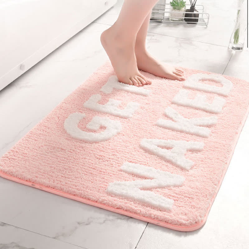 "GET NAKED" Soft Non-Slip Bathroom Rug