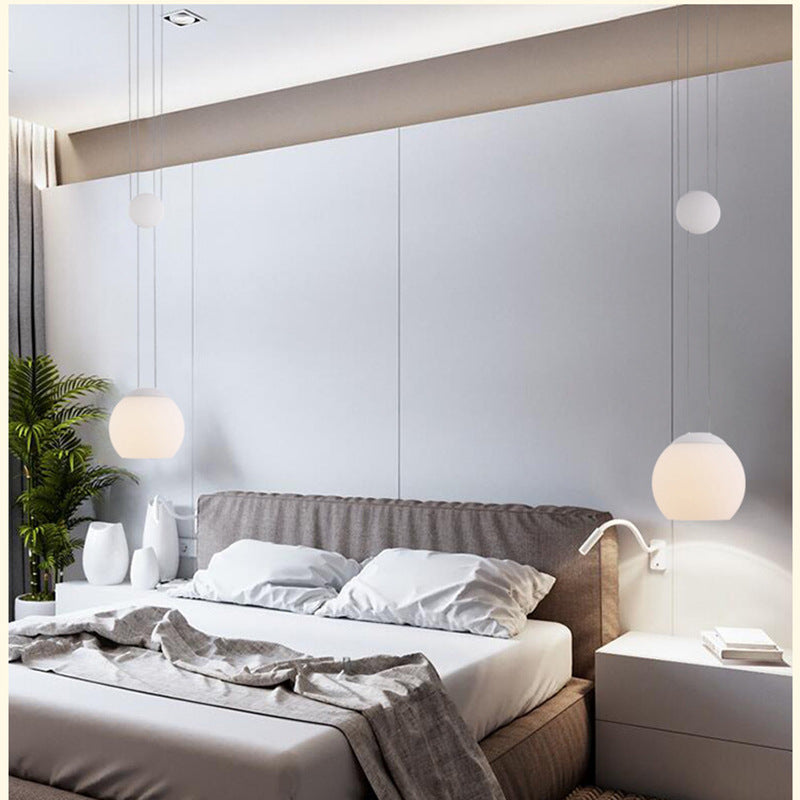 Adjustable Pulley Hemisphere Glass Pendant