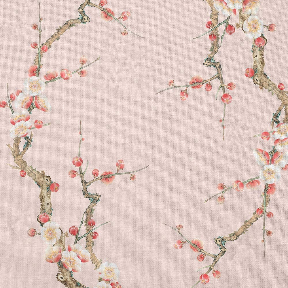 Pink Plum Blossom Noren Doorway Curtain