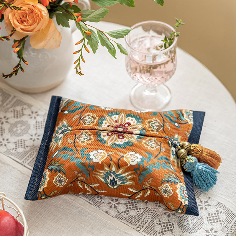 American country ins original pastoral car tissue box living room restaurant fabric tissue set ins ornaments Xintie				 							        							New products for autumn and winter, original hand-painted design, digital printing and dyeing