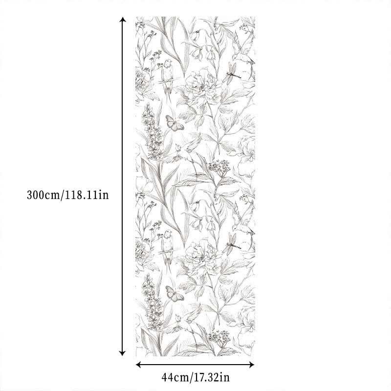Bird Flower Waterproof Peel & Stick Wallpaper (1 roll)