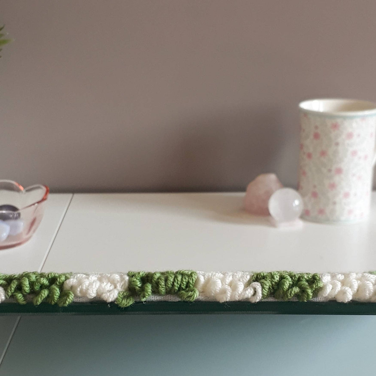 Aesthetic Tufted Checkered Mirror