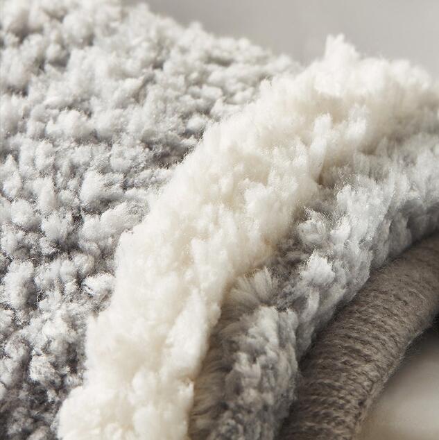 Grey Orange Mountains Bath Mat