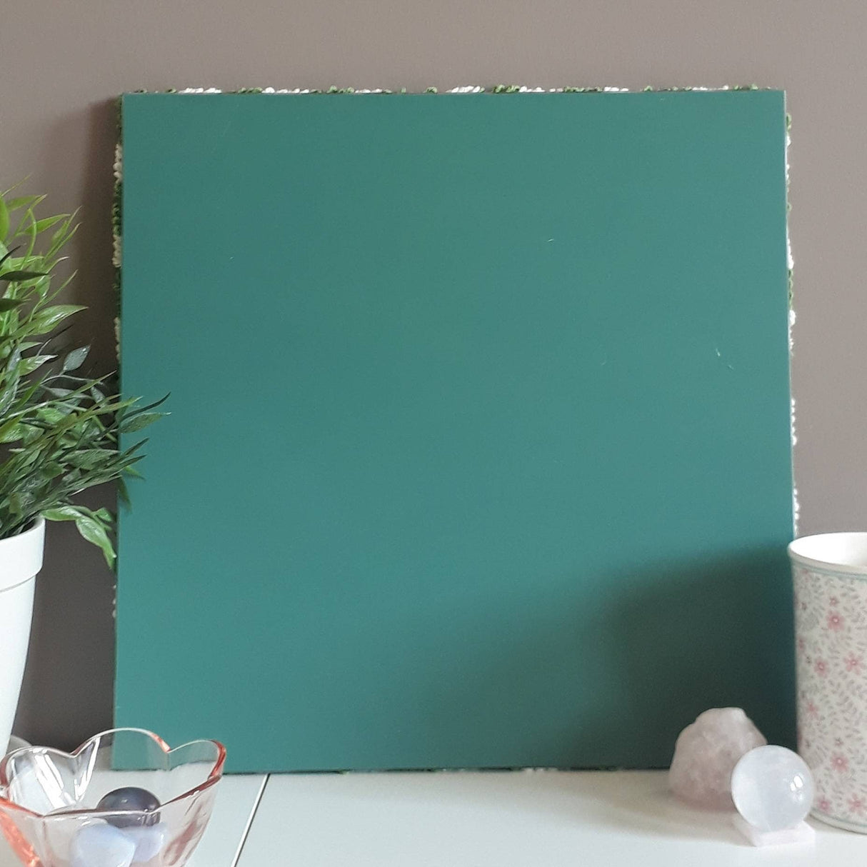 Aesthetic Tufted Checkered Mirror