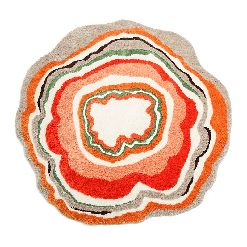 Abstract Colorful Flowers Bedroom Mat