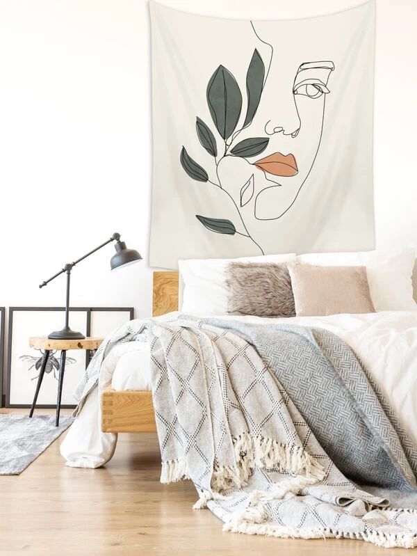 Abstract Figure Graphic Tapestry