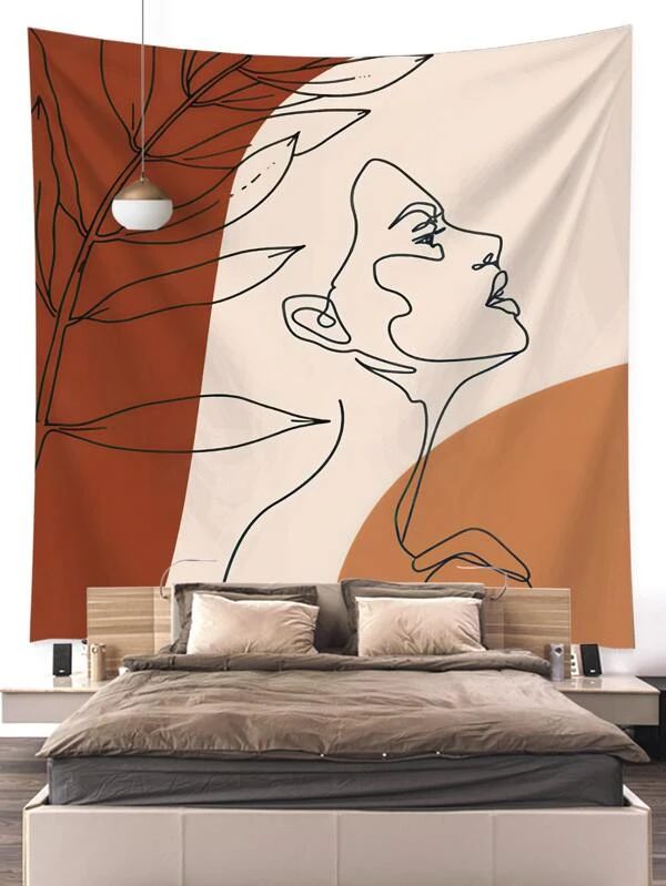 Abstract Figure Graphic Tapestry