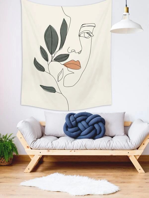 Abstract Figure Graphic Tapestry