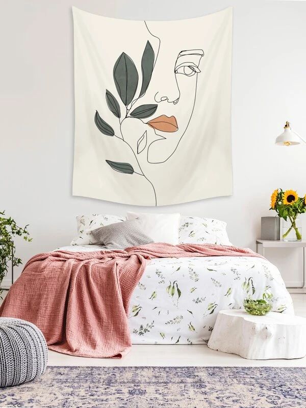 Abstract Figure Graphic Tapestry