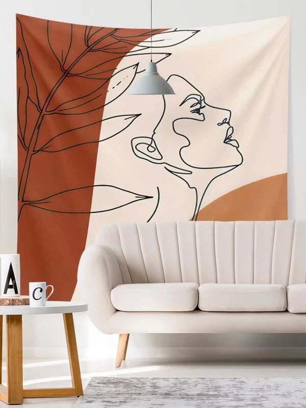 Abstract Figure Graphic Tapestry