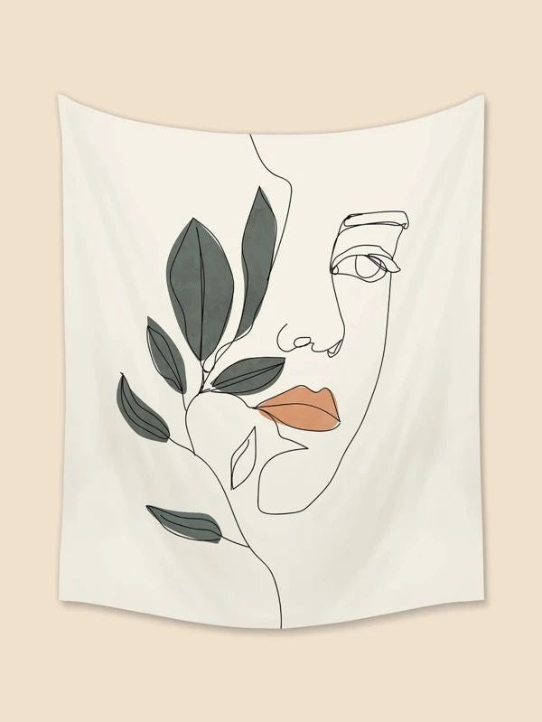 Abstract Figure Graphic Tapestry