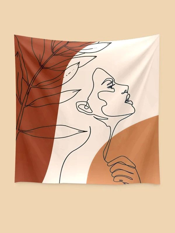 Abstract Figure Graphic Tapestry