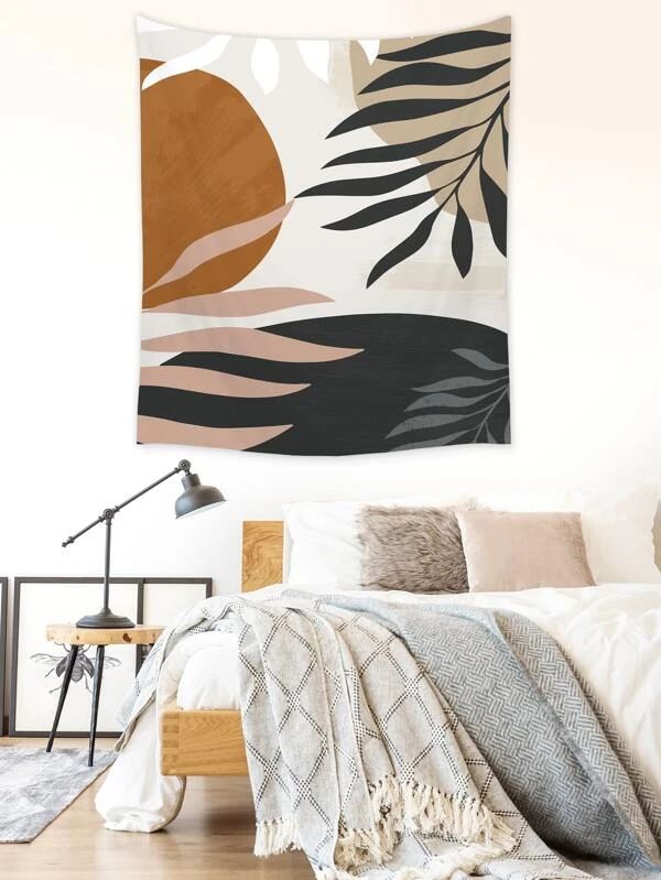 Abstract Leaf Print Tapestry