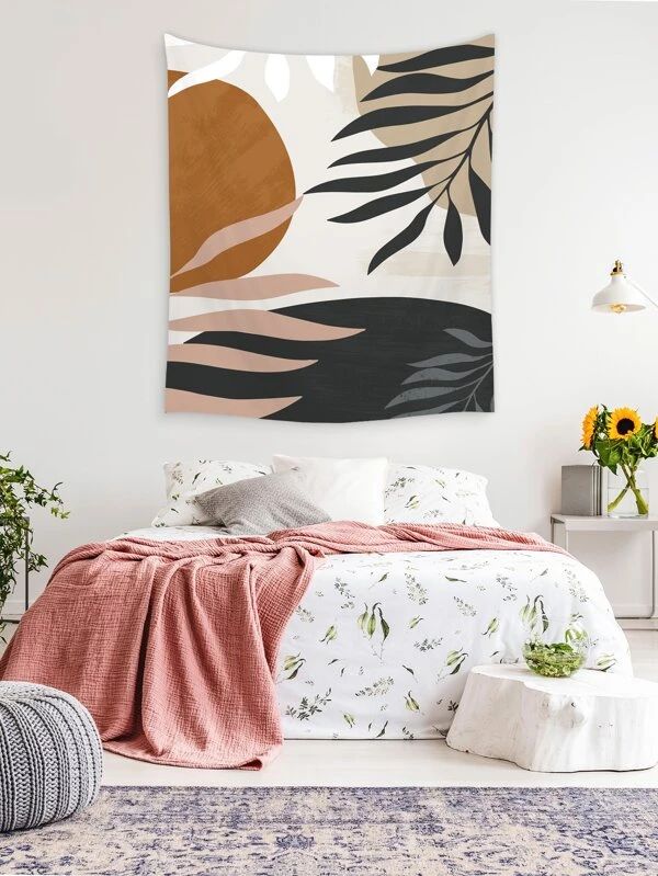 Abstract Leaf Print Tapestry