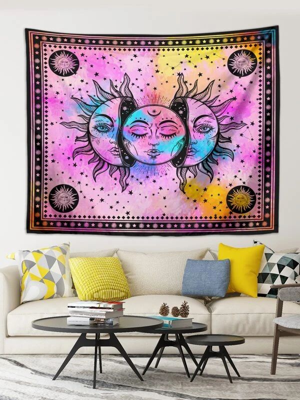 Abstract Sun Print Tapestry