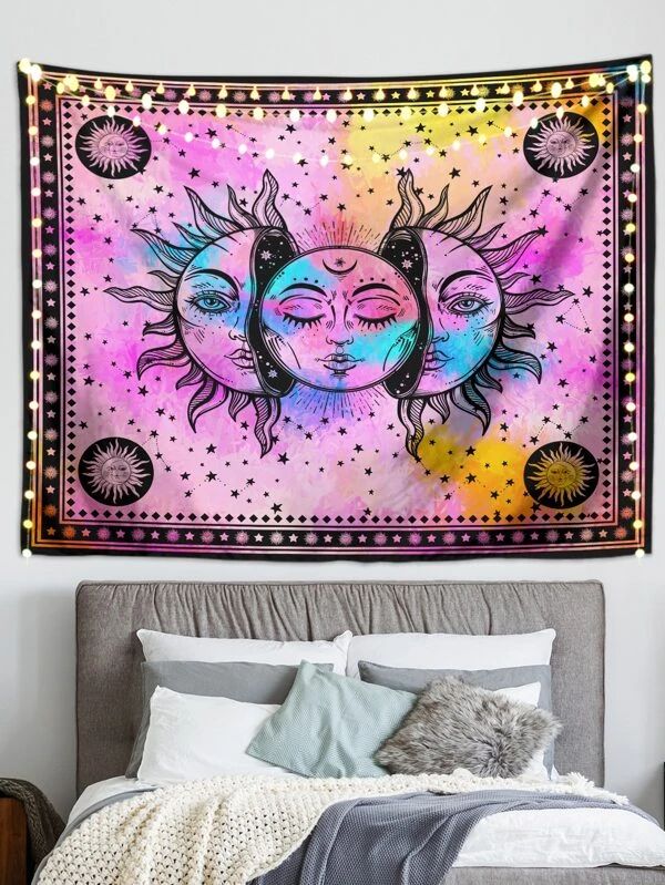 Abstract Sun Print Tapestry