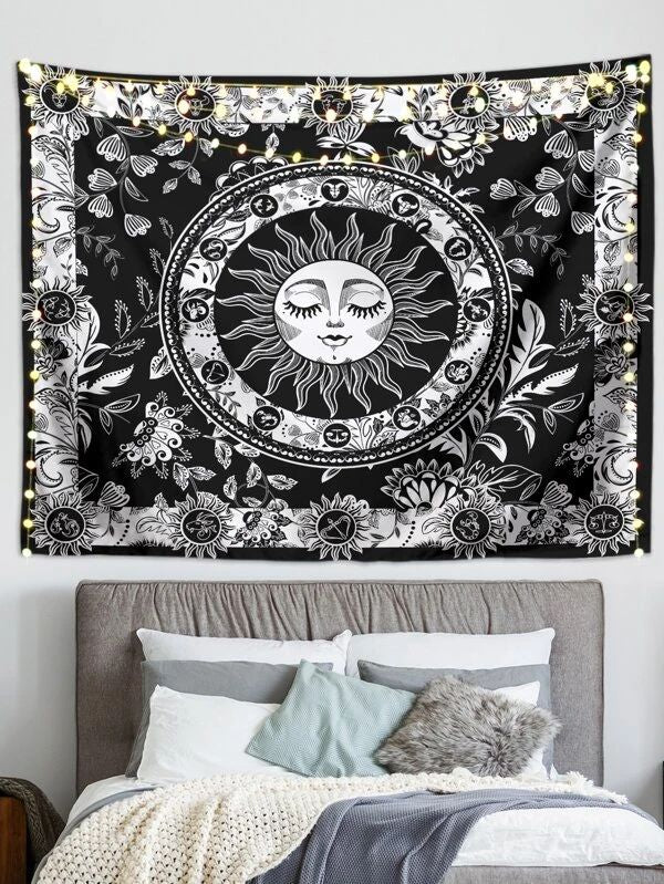 Abstract Sun Print Tapestry