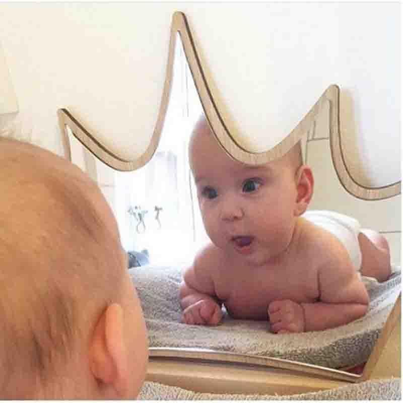 Children Decorative Mirror Baby Room Rabbit Bowknot Wall Frame Creative Home Art Decoration