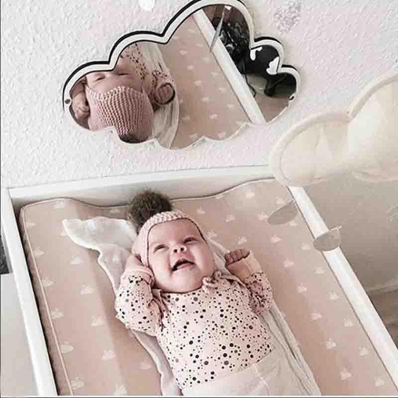 Children Decorative Mirror Baby Room Rabbit Bowknot Wall Frame Creative Home Art Decoration