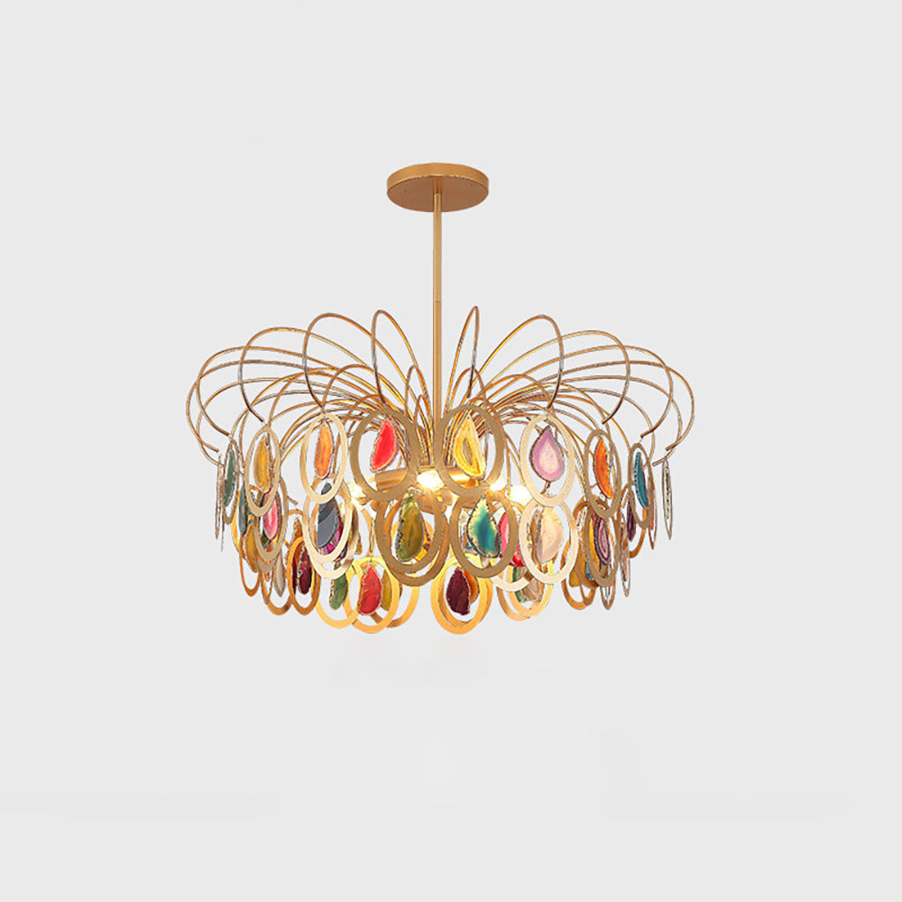 Luxury Pendant Slice Agate Chandelier