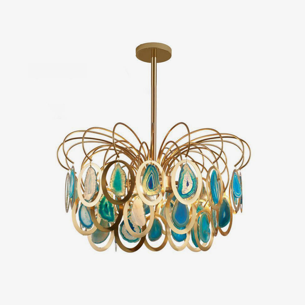 Luxury Pendant Slice Agate Chandelier