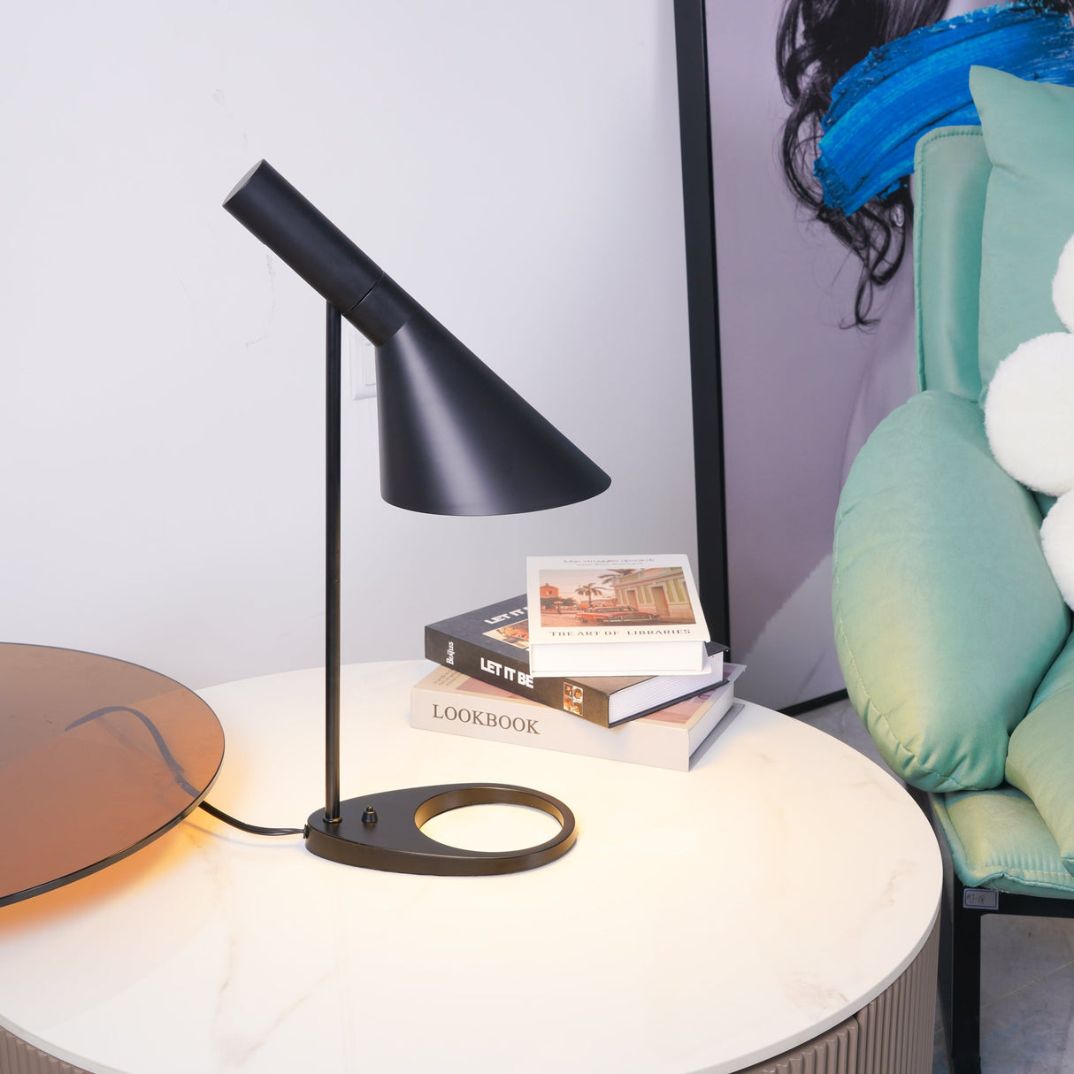 Black Danish Table Lamp