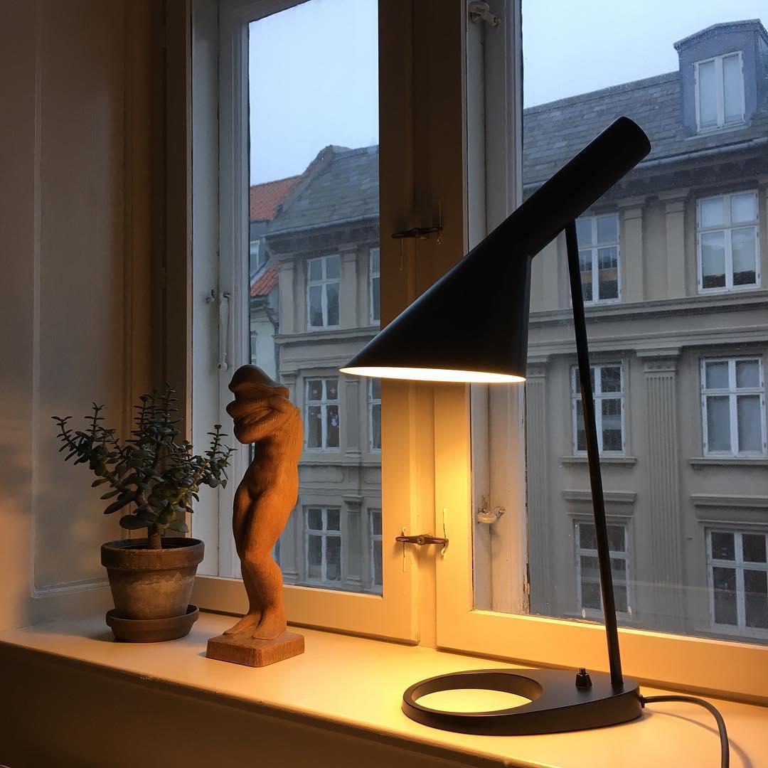 Black Danish Table Lamp