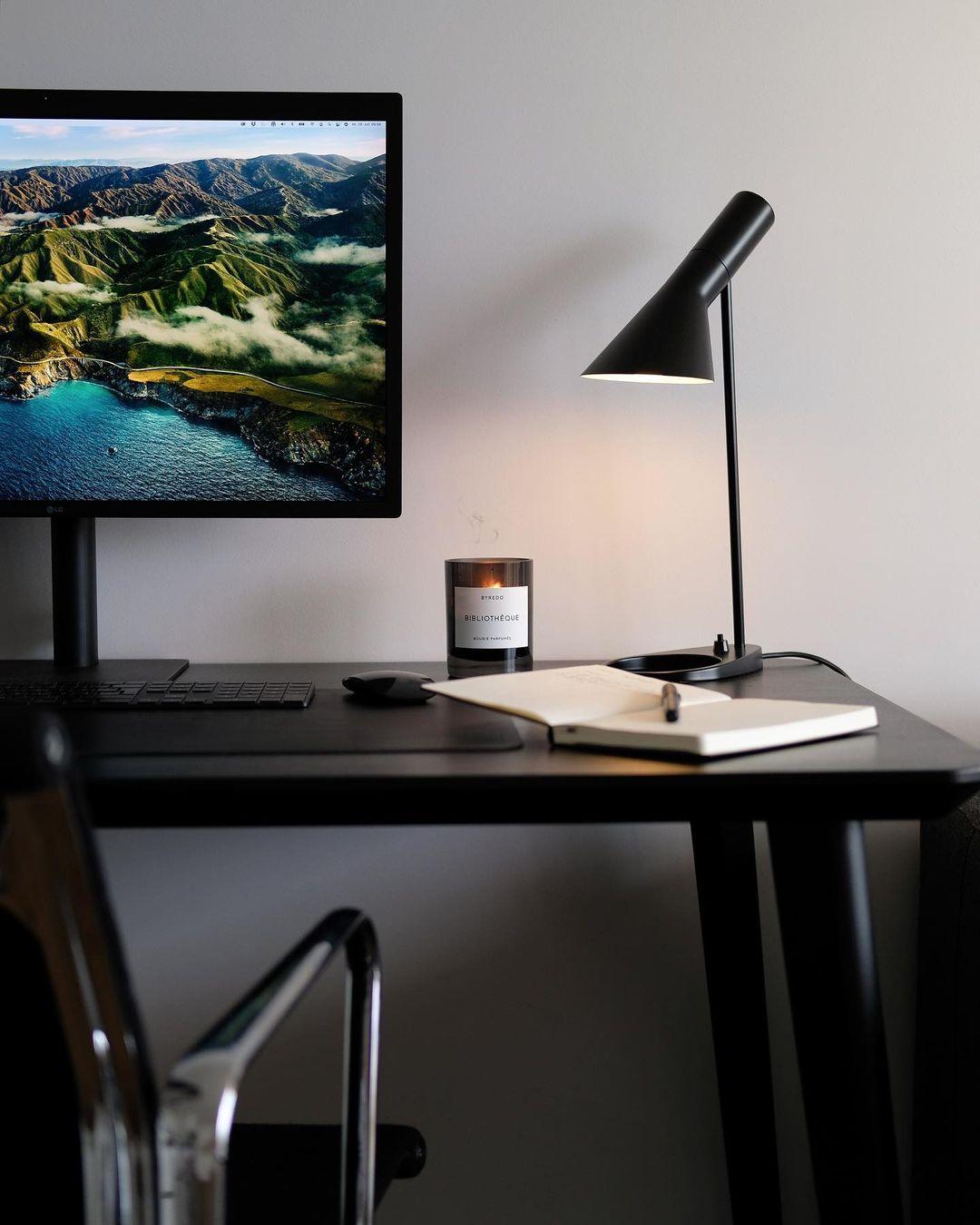 Black Danish Table Lamp