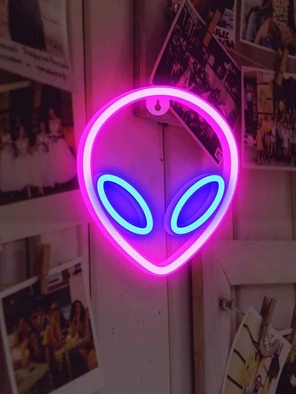 Alien Rose Red Blue Neon Light 1pc