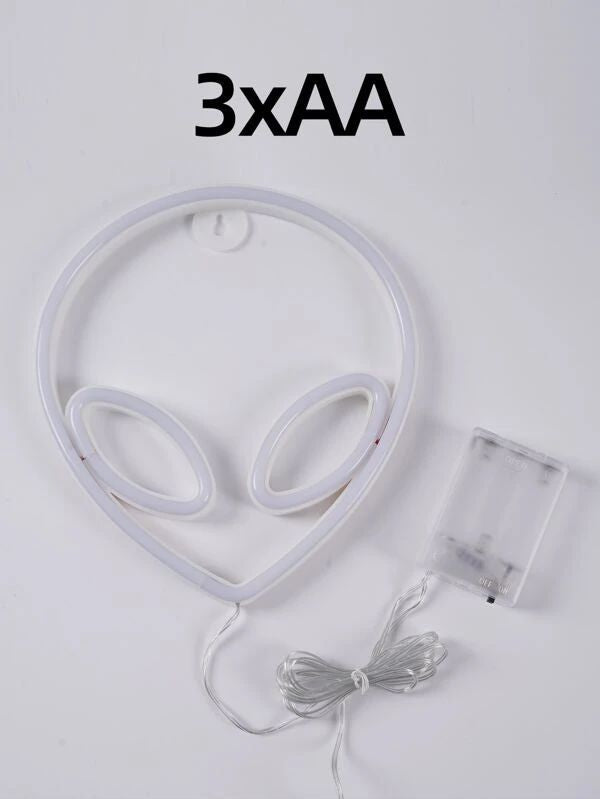 Alien Shaped Rose Color Neon Light